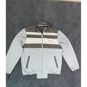 Travis Matthew Jacket Gray Men's Full Zip Lightweight Nylon Spandex Golf Size M